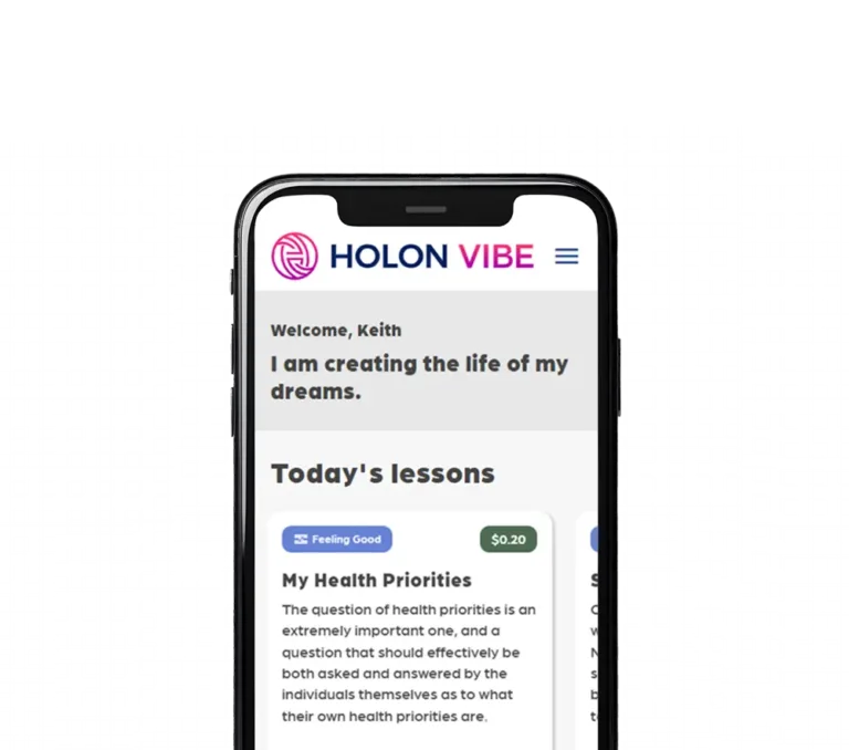 Holon Vibe App on Phone